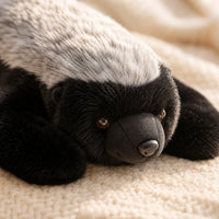 Honey Badger Stuffed Toy Lying Honey Badger Plushie Cuddle Pillow Prone Soft for Children, Bed, Sofa