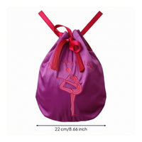 Gym Ball Storage Bag Embroidered Gymnastics Ball Bag Shoulder Straps Sports Gear for Transport