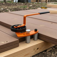 Curved Touch Surface Deck Board Straightener Clamp Style Deck Board Straightening Tool Wheel Base Steel
