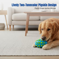 Pet Toy, Two-Color Sports Oval, Squeaky Dog Toy, Interactive, Home Fun