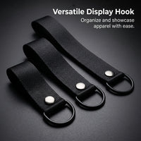 Clothing Store Display Hook with Metal S Adjustable Canvas Strap Hanging for Retail 10cm Folded Length