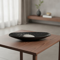 Tray with Hammered Surface Shallow Platter Minimalist Dish for Tea Service