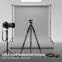 Foldable Carbon Fiber Tripod Lightweight Camera Tripod Adjustable Height Portable Photography Stand Stable for Photographers, Content Creators, Videography, Outdoor, Bird Watching, Live Broadcasting