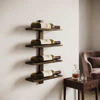 Wall Mounted Vino Rack Vertical Wall Mount Vino Rack for Kitchen, Dining Room