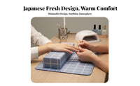 Waterproof Plaid Nail Art Pillow Wear-Resistant Manicure Hand Pillow Easy to Clean for Salon Clients, Women, Beauty Parlor, Home, Travel