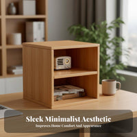 Desktop Shelf Unit Multi-Purpose Modular Bookshelf Small Footprint for Students