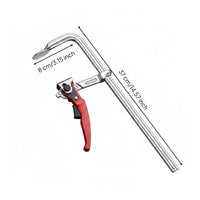 2 Pieces Industrial Grade Ratchet F Clamp Thickened Design Woodworking Clamp Heavy Duty for Woodworkers, Metalworkers, Workshop