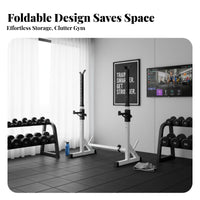 Heavy Duty Construction Adjustable Squat Rack Anti-Slip Feet Weight Bench Squat Rack Space Saving Multi-Function Workout Station for Men, Fitness Enthusiasts, Home Gym