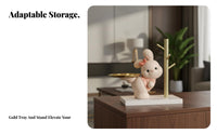 Entryway Key Rack Great Housewarming Gift Hare Key Holder Statue Cute Creature Storage Decoration Adorable Design