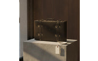 Vintage Design Suitcase Alloy Buckles Vintage Luggage Trunk Retro Wooden Storage Box Multi-Functional Antique Suitcase Box