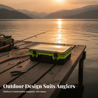 Rectangular Fishing Storage Two-Layer Tackle Box Secure Latch Compartmented Lure Box