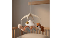 Wooden Crib Mobile Arched Frame Wooden Infant Present Idea Nursery Bed for Pram