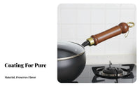 Uncoated Iron Pan Thickened Flat Bottom Wok Traditional Chinese Wok Versatile Small Iron Pot Hand-Crafted for Home Chefs