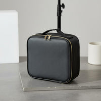 Dimmable Brightness Portable Vanity Case with LED Light USB Rechargeable Makeup Train Case with LED Mirror