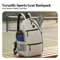 Racket Shoulder Backpack Large Capacity Crossbody Racket Bag Crossbody Racket Bag Sturdy Oxford Material Adaptable Racket