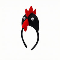 Red Beak Chicken Costume Headband Curved Band Chicken Headband Easy to Wear Dress-up Gear Cute
