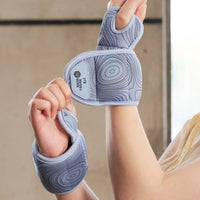 Blue Adjustable Weighted Cuffs Patterned Cuffed Weight Set Hook-and-Loop Weighted Ankle Cuffs Padded