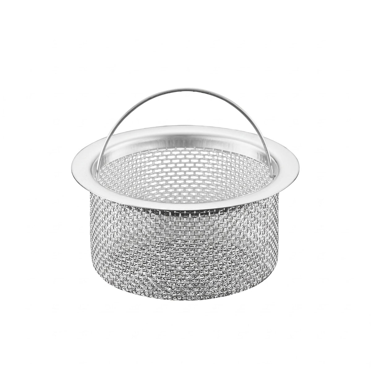Arched Handle Mesh Sink Strainer Metal Rim Mesh Sink Basket Rustproof Kitchen Hardware Round
