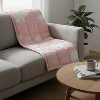 Pink Animal Print Weighted Blanket Adults Cartoon Weighted Blanket rest Aid Bedding for People with, Bedroom