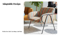 Retro Design Vintage-Design Corduroy Seat Sturdy Construction Cafe Seating High-Resilience Cushion Commercial Furniture S-Shaped Coil Support for Restaurant Owners, Interior Designers, Book Lounges, Coffee Shops, Tea Houses, Restaurants