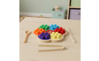 Hands-On Training Color Sorting Toy Set Eco-Friendly Materials Fluffy Ball Sorting Game Fine Movement Skills Toy for Preschoolers