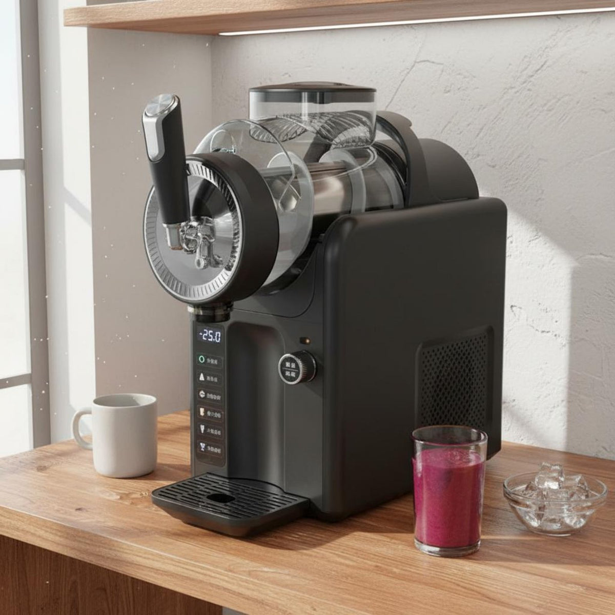 Multi Function Slush Machine Automatic Slushie Creator Small Size Ice Cream Machine Space-Saving Design for Summer
