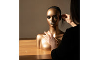 Female Mannequin head Bronze Mannequin Head with Shoulders Decorative hat display stand for Hair Stylists, Salons, Photography Studios