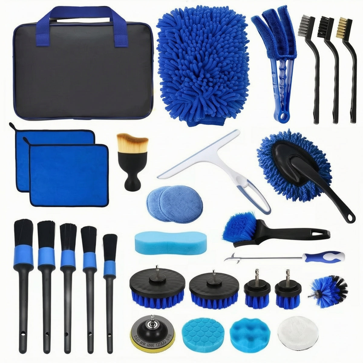 Multi-Surface Drill Brush Set Rotary Power Scrubber Set Heavy-Duty Scrub Pad Extended Reach for Homeowners