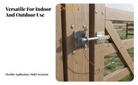 Weather Resistant Self Locking Gate Latch Padlock Compatible Automatic Gate Latch Easy Install Fence Door Lock Multi-Functional for Farmers, Pet Owners, Homeowners, Farm, Outdoor, Backyard, Garden