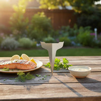Fishing Grilling Stand Heavy-Duty Salmon Board Holder Versatile Use Flamed Salmon Board Holder for Outdoor