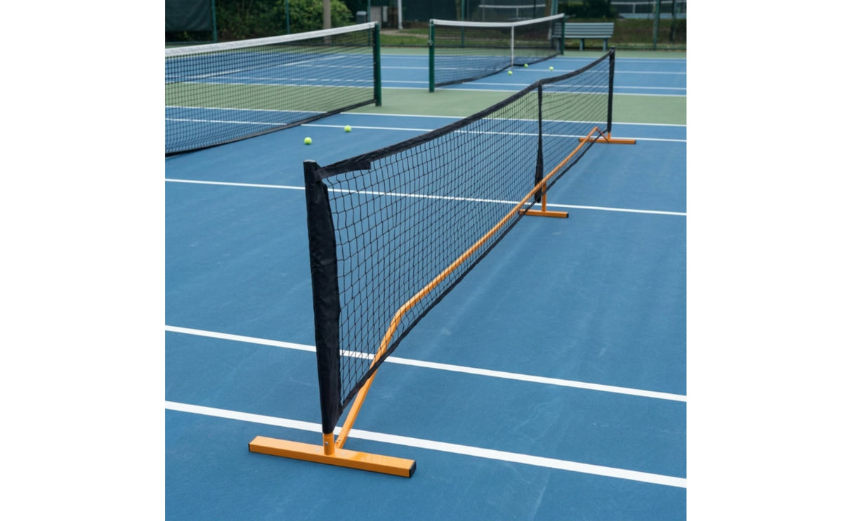Pickleball Net System with Wheels Wheeled Pickleball Net with Wheels Outdoor for Coaches, Driveway, Backyard
