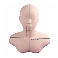 Realistic Skin Feel Acupressure Point Practice Model Soft Material Manikin Head Shoulder Bust Professional Grade for Students, Beauty School