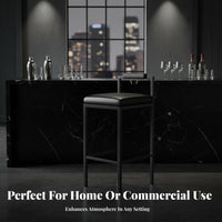 Built-in Footrest Bar Stool with Backrest Anti-Scratch Feet Industrial Backrest Stool Stable Structure Tall Seat Heavy Duty for Adults, Business Owners, Homeowners, Cafe, Restaurant, Kitchen, Dining Room