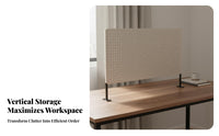 Space Saving Desktop Pegboard Easy Installation Pegboard Storage Rack Customizable Layout for Students, Homeowners, Study Room, Gaming Setup