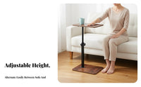 360-Degree Rotation C-Shaped Adjustable Tray Table Portable Adjustable C-Shaped Tray Table Tilting Top Household Furniture Space-Saving for Students, Telecommute Workers, Apartment Dwellers, Bedroom, Living Room, Small Areas, Home Office