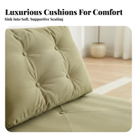 Minimalist Design plush Single-Seater Sofa Movable CumulusShaped Armchair Cream visual appeal Indoor Furnishing Soft Upholstery for Apartment Dwellers, telecommuting Workers, Living Room, Balcony, perusing corner, Home Office