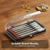 6 Pieces Watch Repair Tool Set Long-Lasting Bits Exact Screwdriver Set Mini Repair Tool Kit Non-Slip Grip Shiny Vanadium Steel