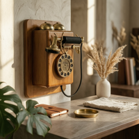 Wall-Attached Antique Phone Photo Prop Retro Telephone Decor for Shop Window