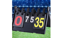 Tabletop Scoreboard with Flip Cards Waterproof Scorekeeper Manual for Badminton