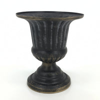 Vintage-Style Flower Vase Pedestal Goblet Vase Rustic Candle Cup Decorative for Mantel