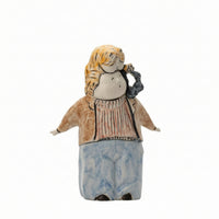 Hand-Painted Ceramic Figurine Cute Dinosaur Figurine Modern Figurines Decorative for Homeowners