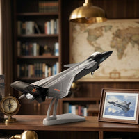 1:100 Scale J-20 Fighter Jet Model Die-Cast J-20 Model Aircraft Alloy Stealth for Aviation Enthusiasts, Collectors, Home Decor, Office