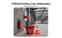 Space-Saving Semi-Circular Fire Pail Long-Lasting Stainless Steel Sand Pail High-Visibility Markings Wall-Mounted Fire Pail for Safety Away from Icers, Property Managers, Building Administrators, Corridors, Gas Stations, Public Buildings, Warehouses