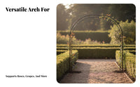 Weather-Resistant Garden Arch Weatherproof Flower Arbor Sturdy Construction Climbing Plant Trellis Heavy-Duty for Homeowners, DIY Enthusiasts, Event Planners, Yard, Backyard, Patio, Pathway