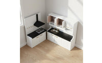 Dollhouse Kitchen Set High Detail Dollhouse Cooking Counter Wooden for Kids