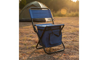 Camping Chair with Cooler Portable Chair with Cooler Bag Insulated Fishing Stool with Bag for Campers, Anglers, Picnics, Beach