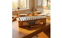 13-Note Metallophone with Mallets Aluminum Metallophone Wooden Xylophone with Mallets for Young Children, Classrooms