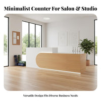 Salon Reception Counter Easy to Clean Minimalist Cashier Stand Sturdy Build Office Welcome Desk for Retail Employees, Business Owners, Medical Office