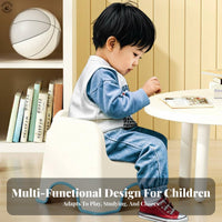 Multi-Purpose Floor Chair with Backrest Rounded Edges Low Stool Strong Load-Bearing kids' Furniture Anti-Slip Design for Toddlers, Parents, Living Room, Entryway, Playroom, Bathroom