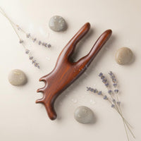 Hand Polished Sandalwood Ear Reflexology Tool Ergonomic Design Wooden Ear Massage Tool for Home SPA